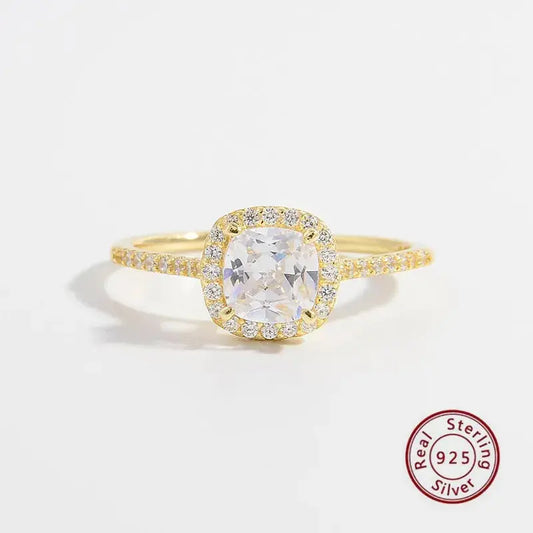 14 KT Gold Plated Elegant Zircon Ring - TK GOLD 