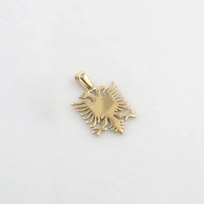 14 KT Solid Yellow Gold Necklace With Double Headed Eagle - TK GOLD