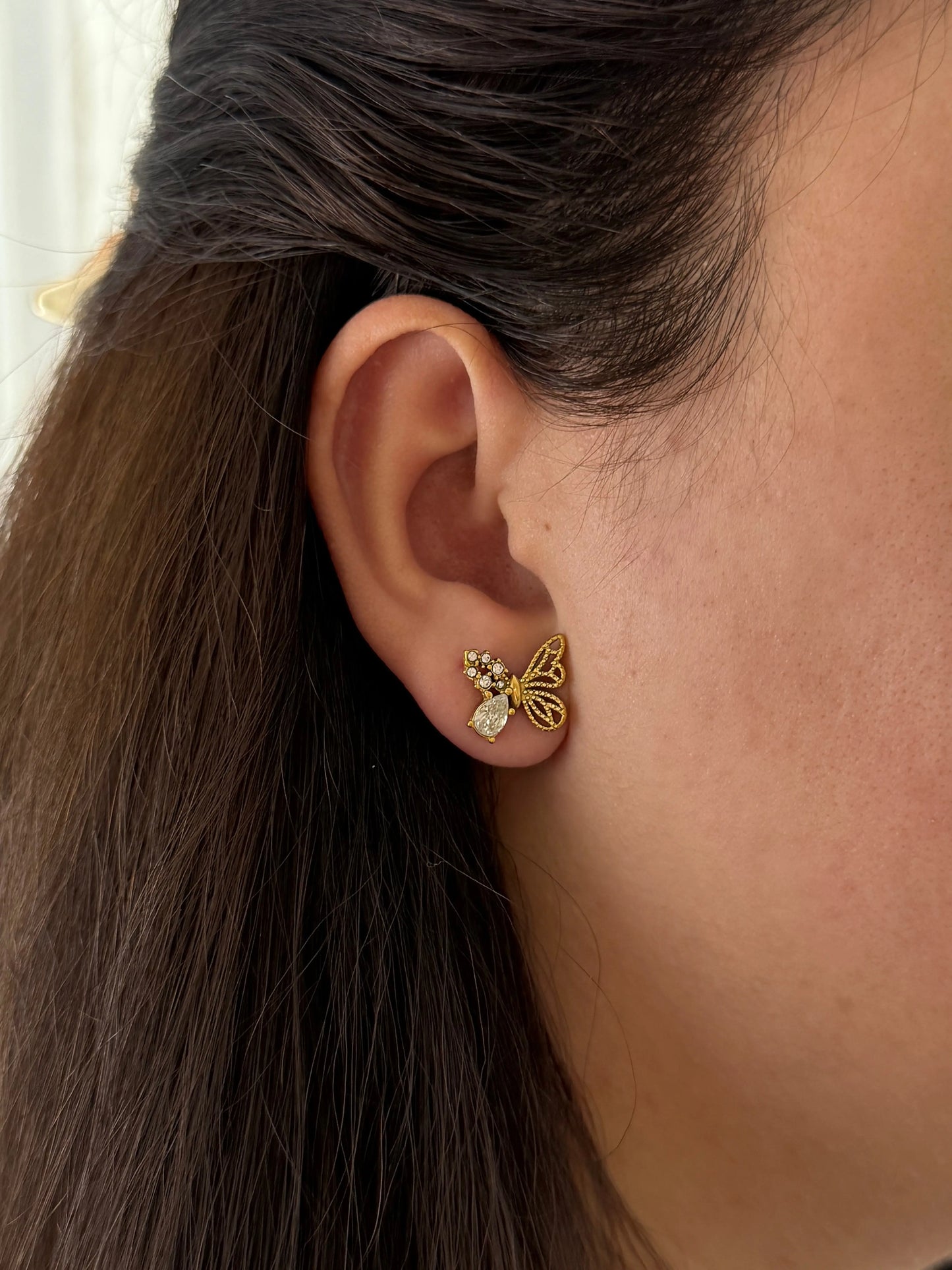 18K Gold Plated Butterfly Earrings TK GOLD