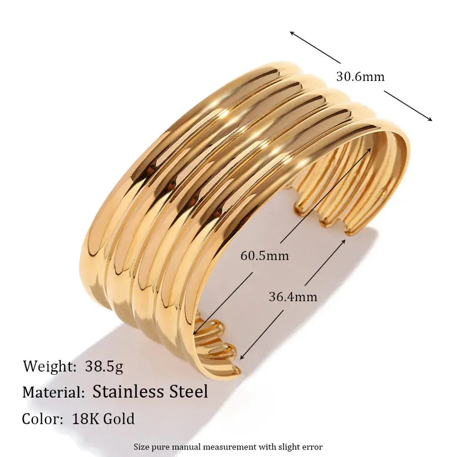 18K Gold Plated Fashion Circle Bangle TK GOLD