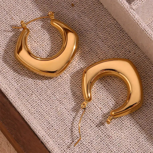 18K Gold Plated Minimalistic Earrings TK GOLD