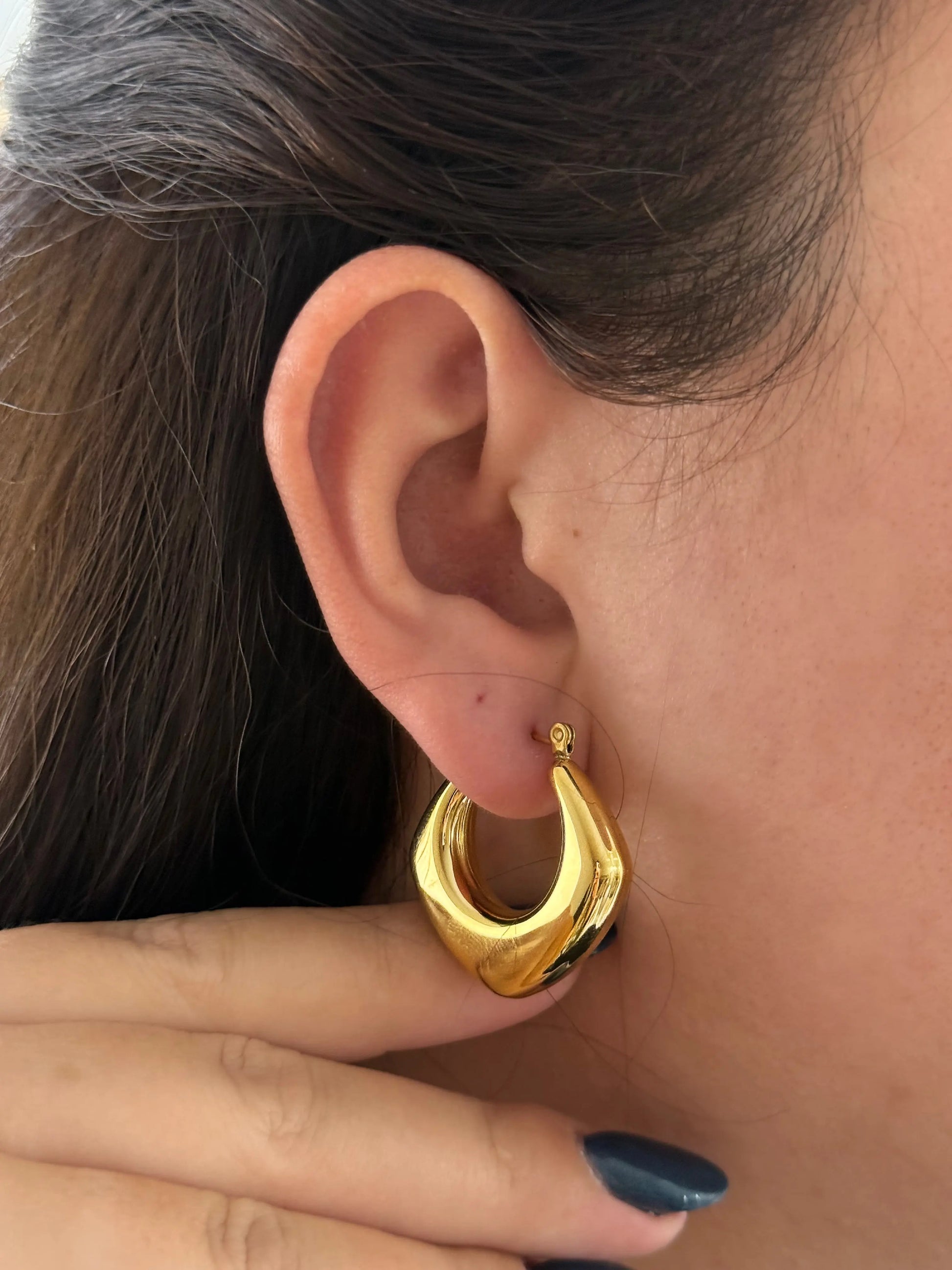 18K Gold Plated Minimalistic Earrings TK GOLD