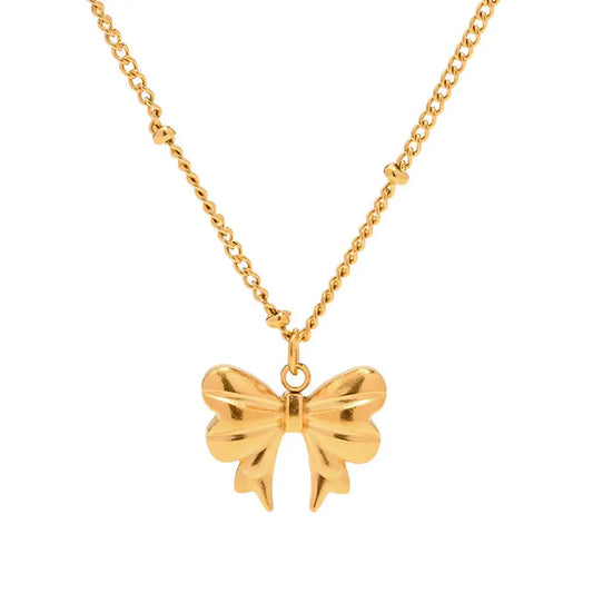 18KT Gold Plated Butterfly Necklace TK GOLD