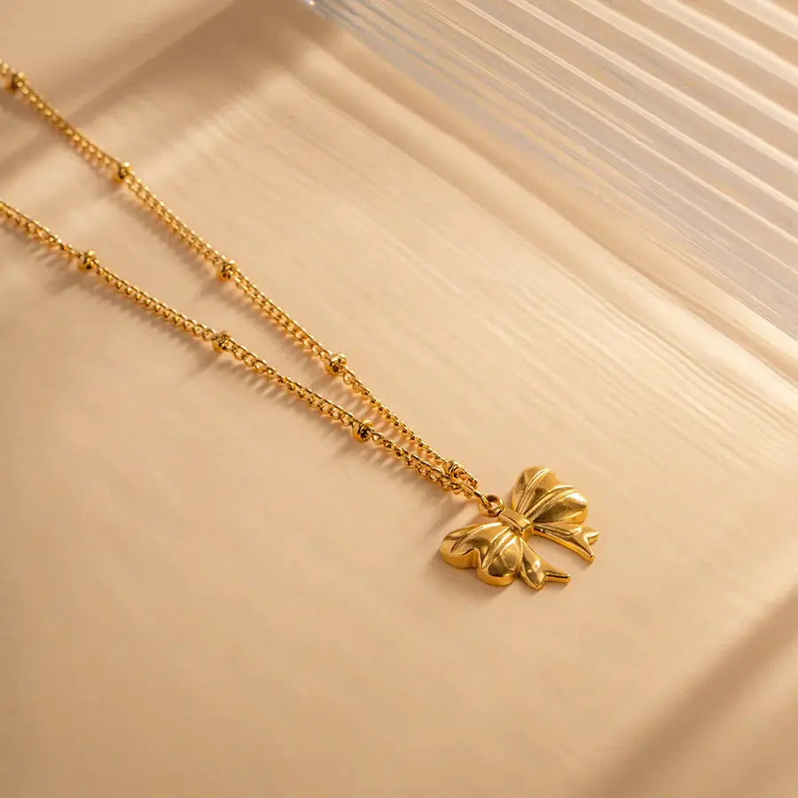 18KT Gold Plated Butterfly Necklace TK GOLD