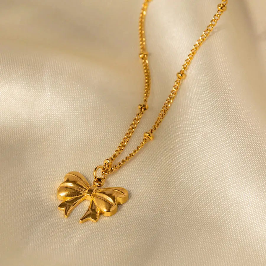 18KT Gold Plated Butterfly Necklace TK GOLD