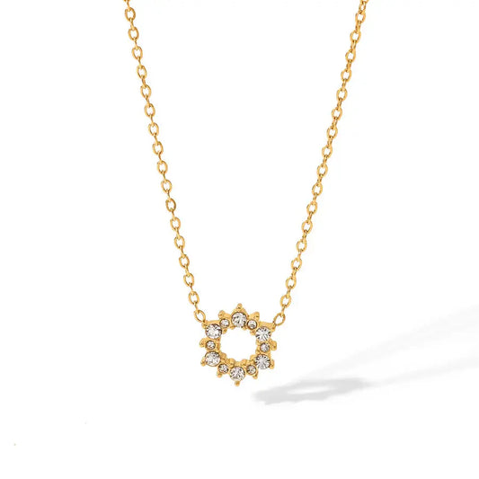 18KT Gold Plated Geometric Necklace TK GOLD