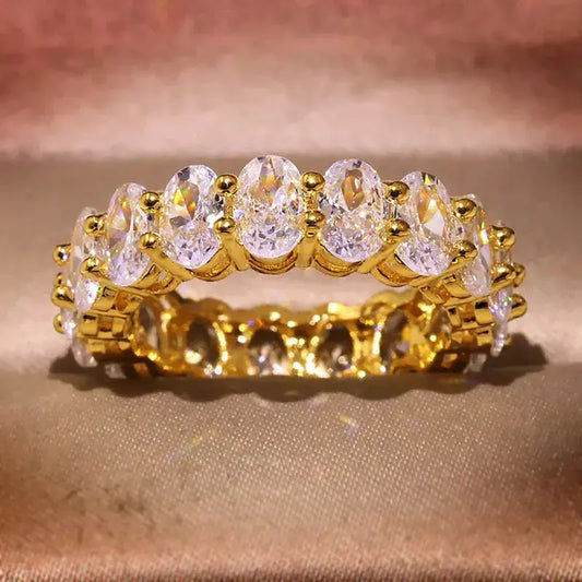 18KT Gold Plated Zircon Ring TK GOLD